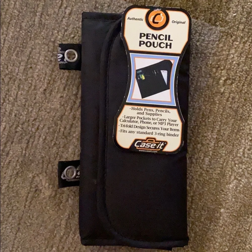 ~Case-it~ Black Padded Tri-Fold Pencil Pou…